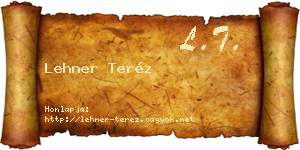 Lehner Teréz névjegykártya
